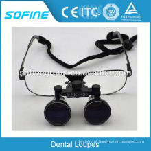 Óculos cirúrgicos de lupa médica Magnifier Lupa dental com farol LED